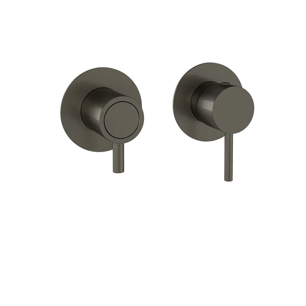 Odisea, metal concealed 3-way shower mixer, Graphite