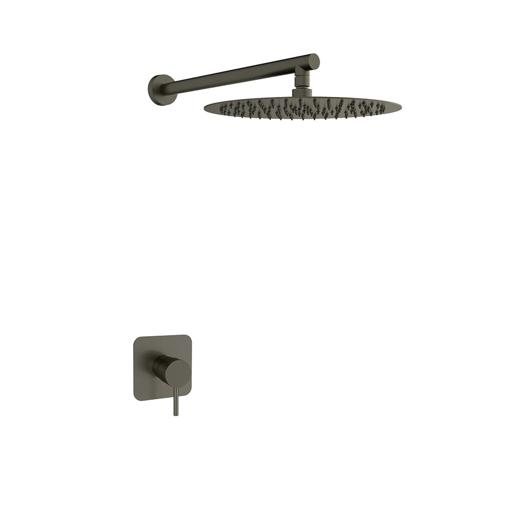 Odisea, concealed 1-way shower mixer set with 300mm shower head, Graphite
