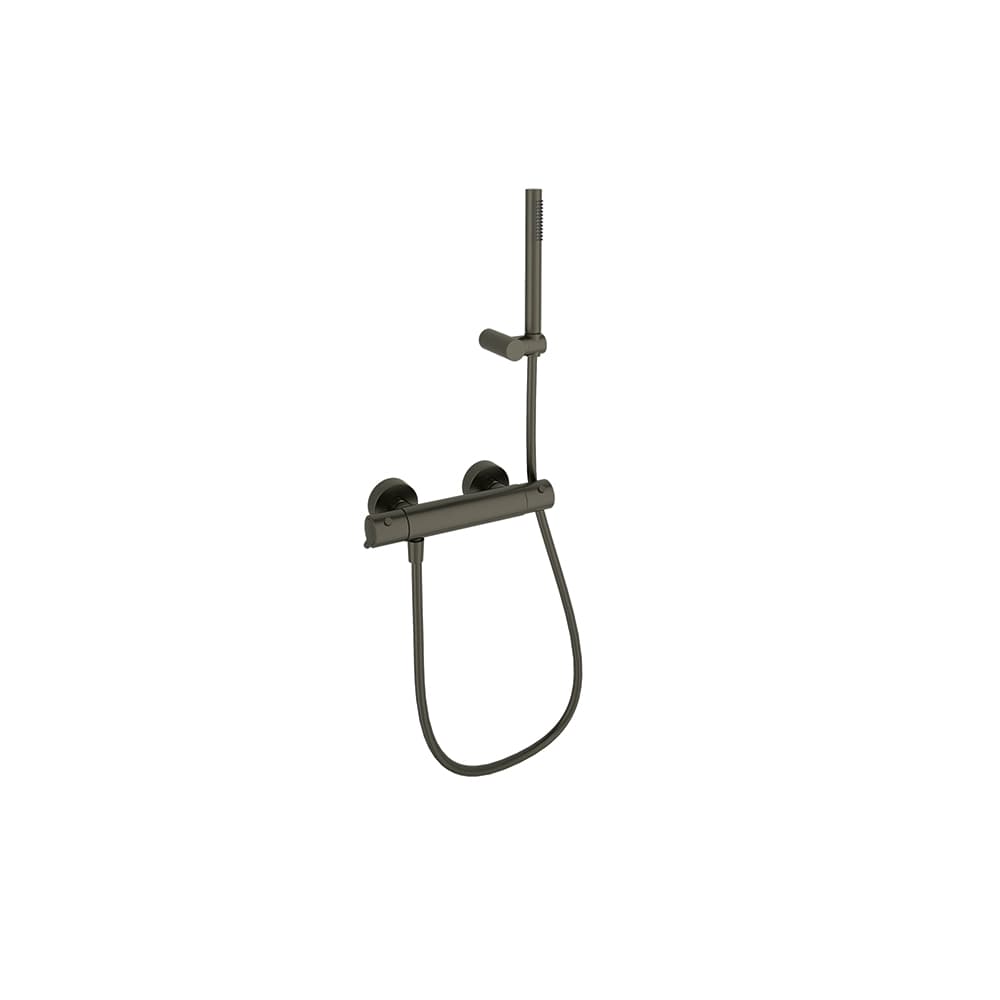 Odisea, thermostatic shower mixer with shower set, Graphite
