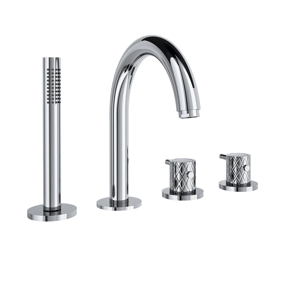 Odisea - joya, termostático de baño-ducha de repisa con equipo de ducha metálico, Chrome