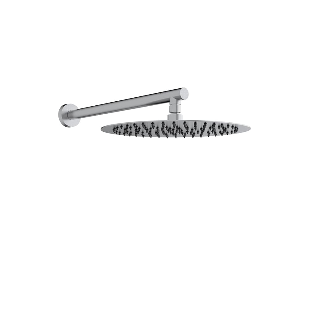 Hidroterapia, conjunt de braç de paret amb ruixador rodó de Ø300mm, Inox raspallat