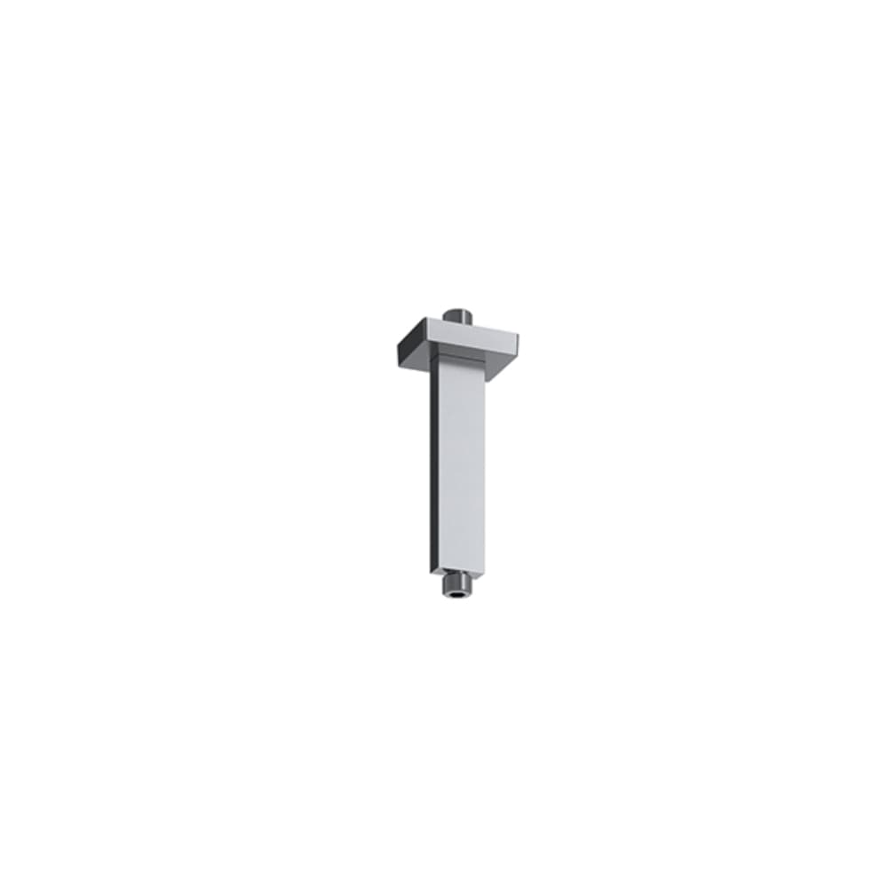 Hidroterapia, braccio doccia quadrato verticale a soffitto da 150mm, Inox spazzolato