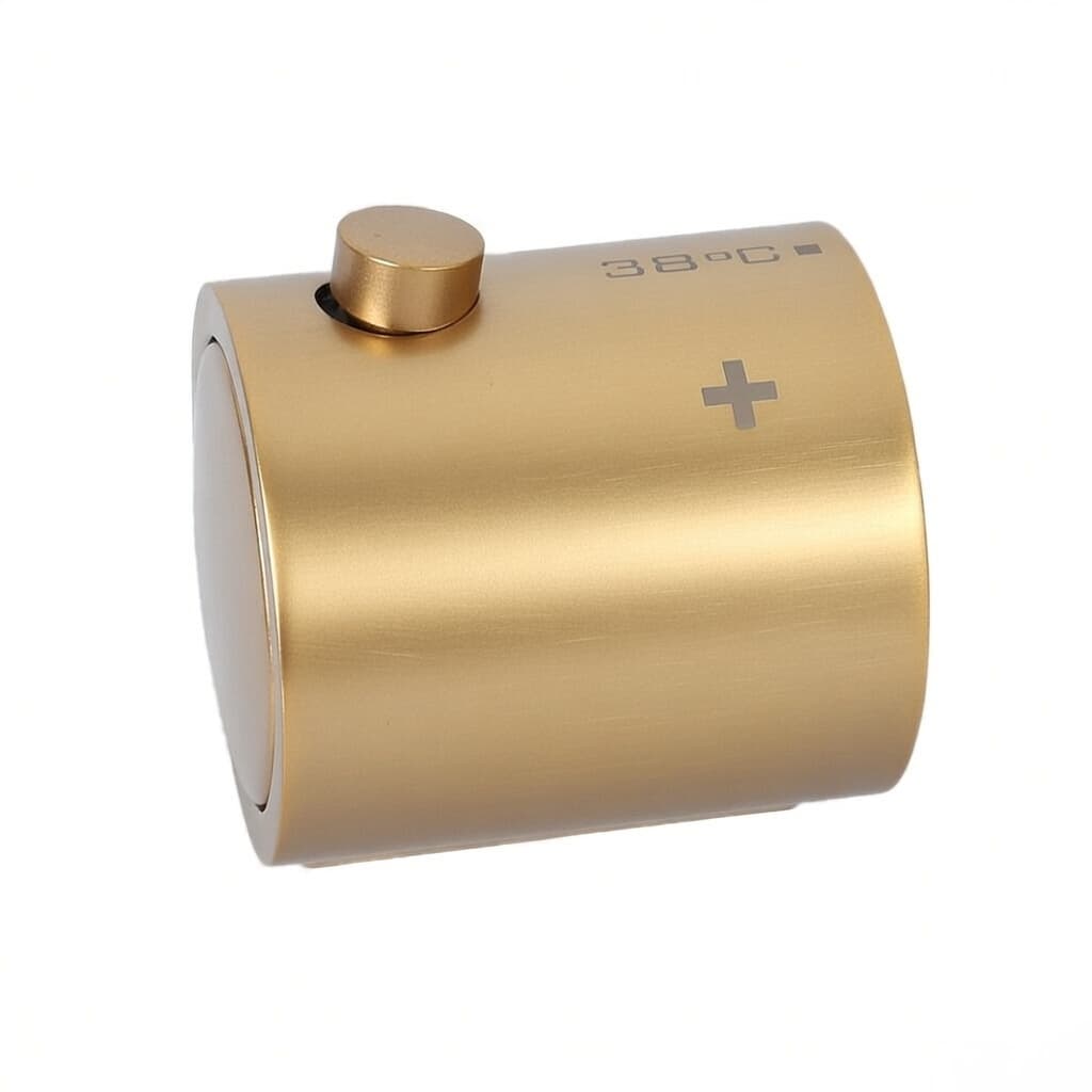 Urban chic, volante de temperatura para termostático, Gold gebürstet