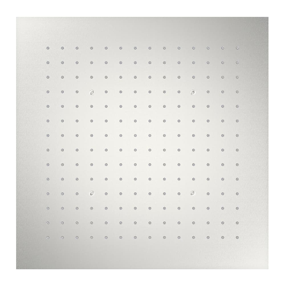 Hidroterapia, ruixador encastat quadrat de 450mm i 1 via, Inox raspallat