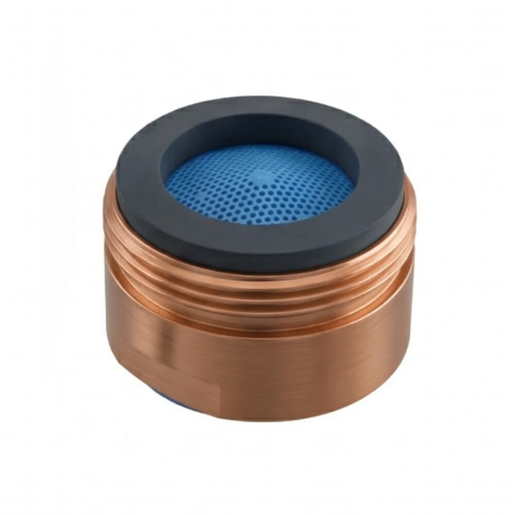 Accesorios, aireador macho M24 x 1 tipo A, Cobre cepillado