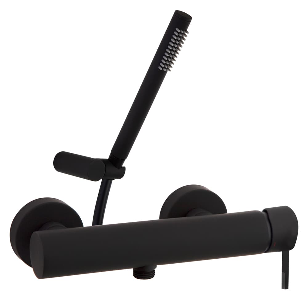 Odisea, Breeam, shower mixer with shower set, Matt black