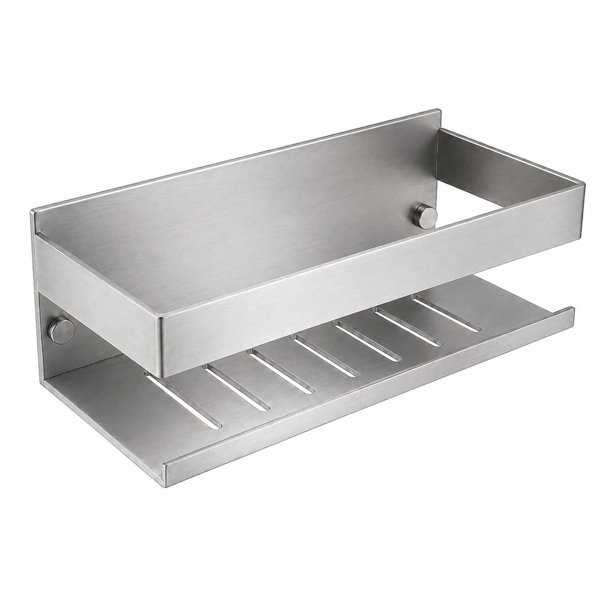 Ergos, soap shelf 230mm, Brushed stainless steel