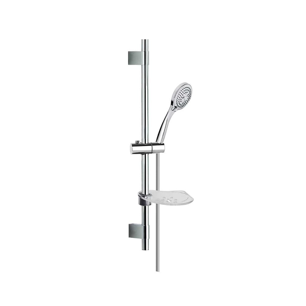 Hidroterapia, barra de ducha zenit de metal con soportes deslizantes, ducha de mano massage y flexo, Cromo