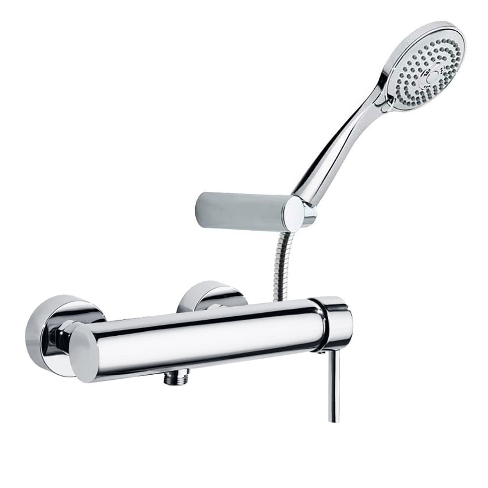 Drako, mitigeur de douche avec ensemble de douche, Chromé