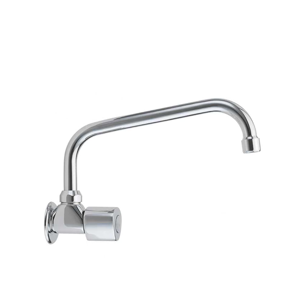 Eco, Spültisch-Wandventil mit langem, oben liegendem schwenkbarem Rohrauslauf, Warmwasser, Chrom