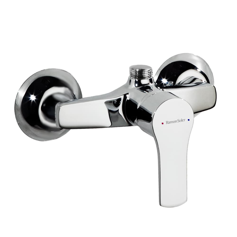 Titanium, monomando de ducha con salida superior cromado