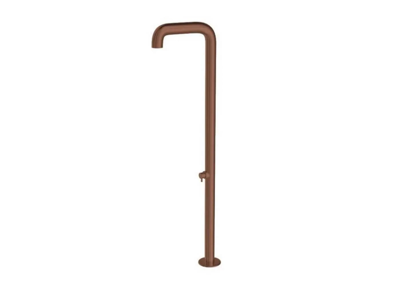 Columna de dutxa per a exterior Hércules de ramonsoler d'una via, en acabat coure raspallat.