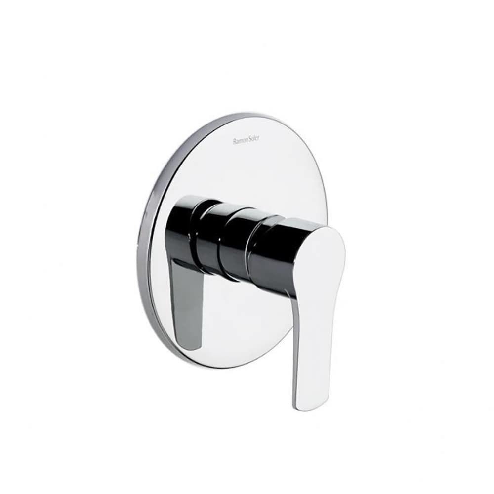 Titanium, mitigeur de douche encastré métallique 1 voie avec plaque de finition ultraslim, Chromé