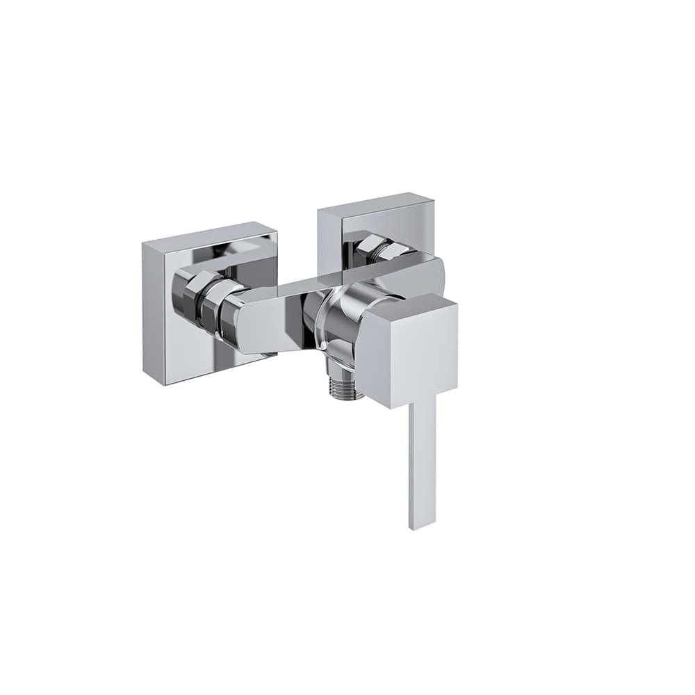 Wc, aixeta monocomandament de paret per a Kuatro 110 mm amb accessoris, Crom