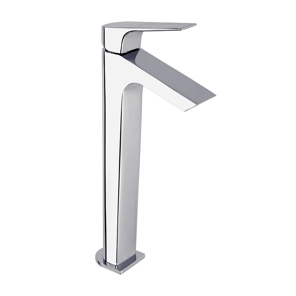 Urban chic, monomando de lavabo XL salida en cascada, caudal limitado, Cromo