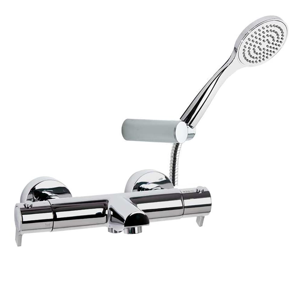 Blautherm, Wannen- und Brause-Thermostat mit Brauseset, Chrom