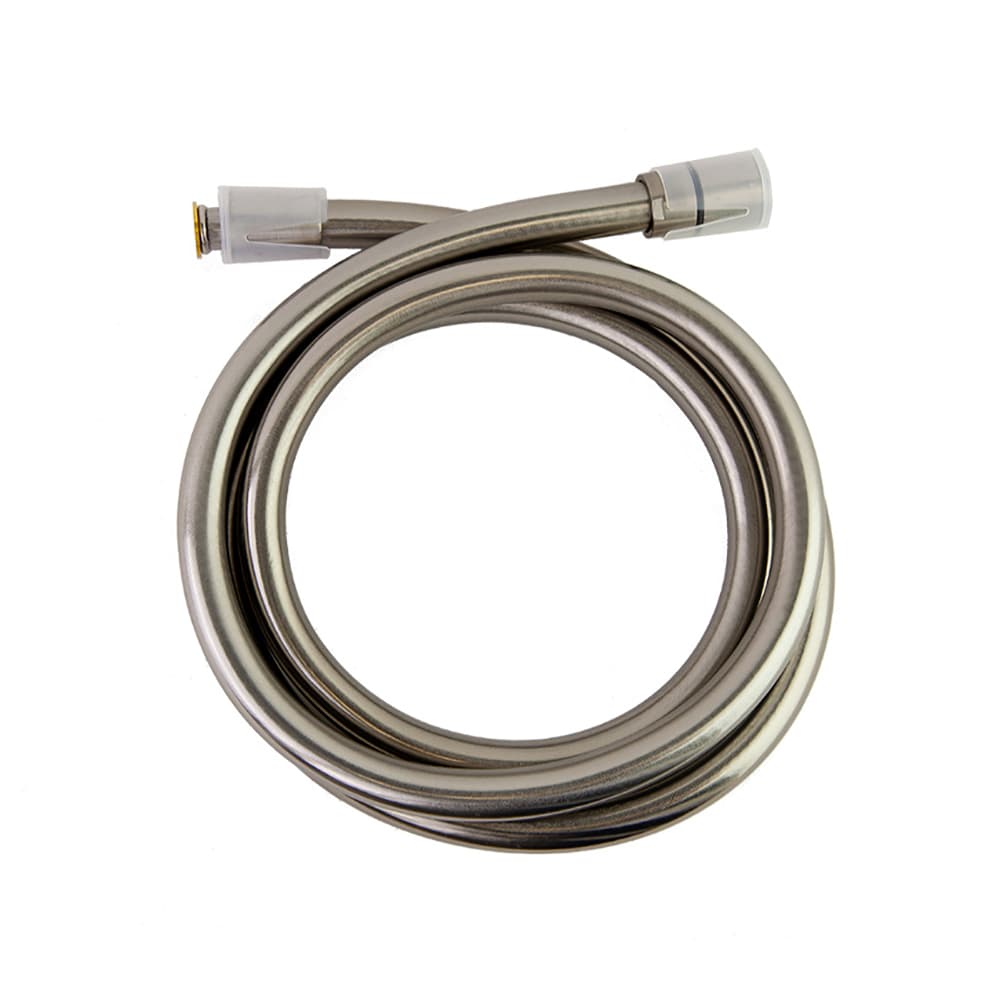 Hydroterapie, flexible de douche de 1,70m avec raccords G1/2"–G1/2", certifié NF, Gris argent