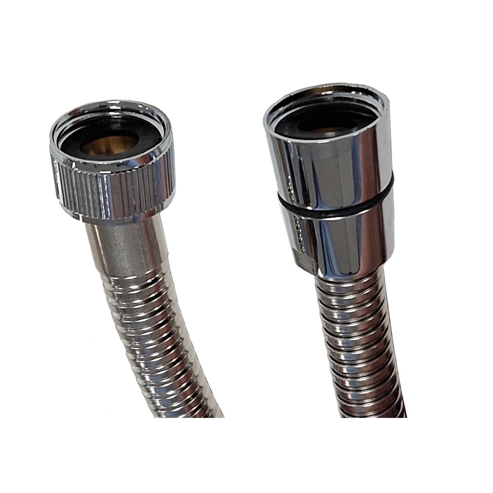 Wc, High-pressure hose for WC, 1 m, Chrome