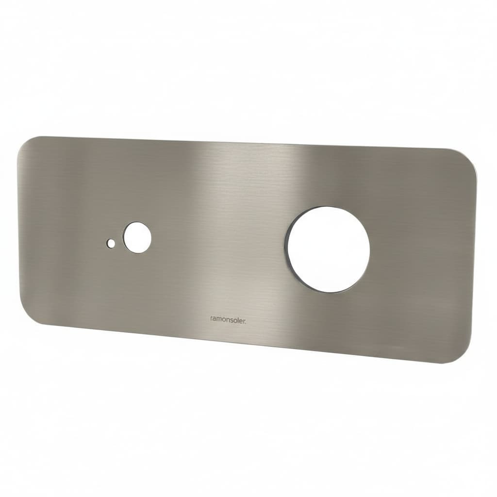 Accesorios, placa de empotrado para lavabo, Niquel cepillado
