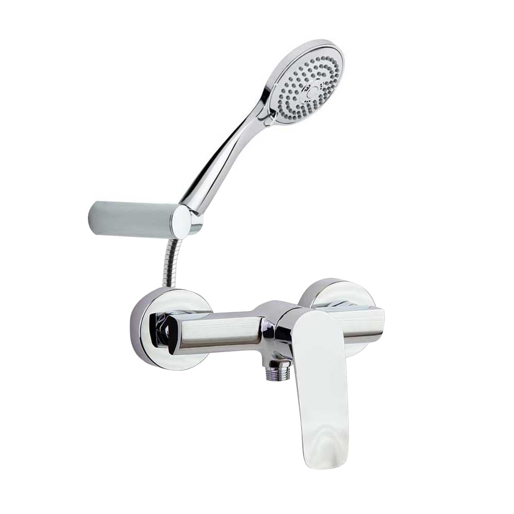 New fly, conjunto monomando de ducha con equipo de ducha, Cromo