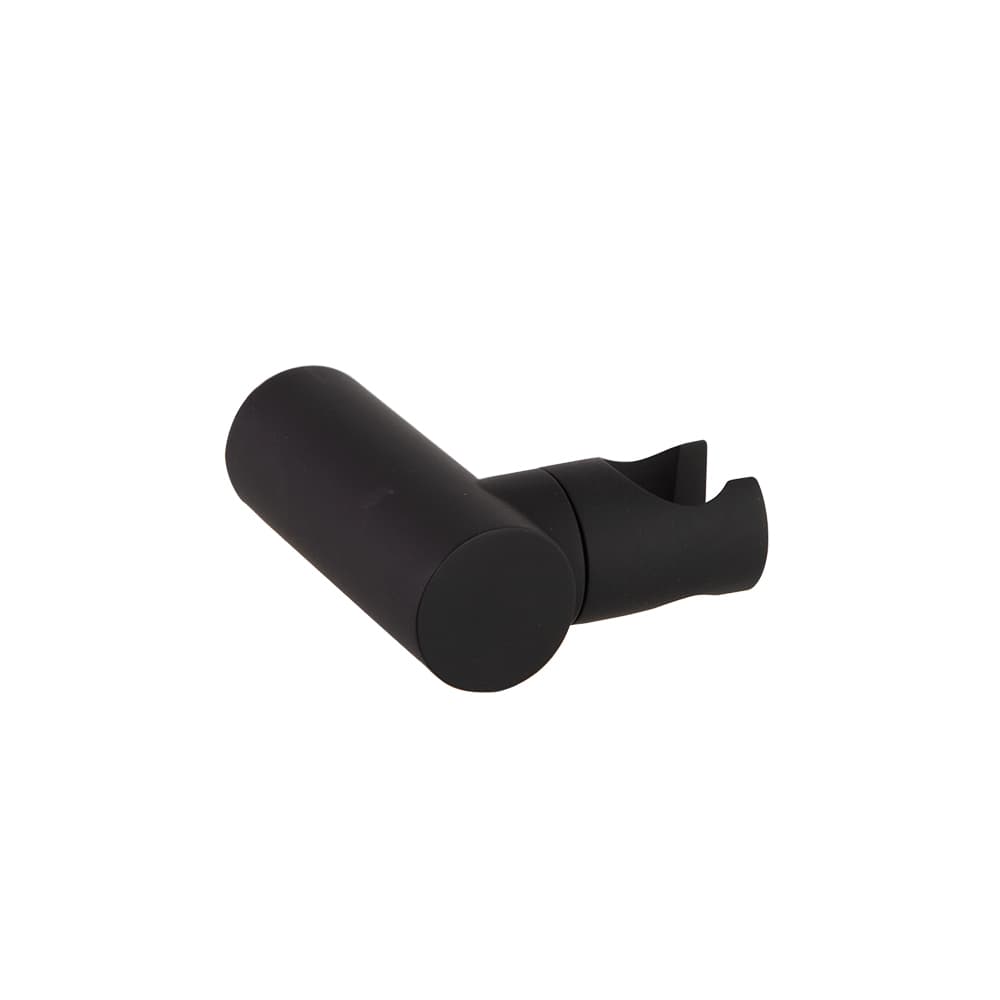 Hidroterapia, soporte orientable de pared para ducha circular de ABS, Negro mate