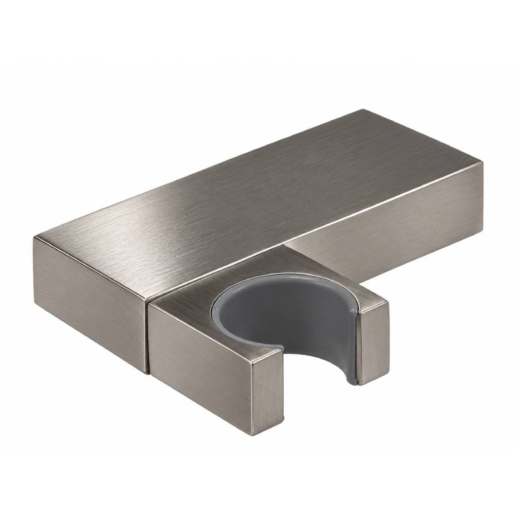 Hidroterapia, soporte orientable de pared para ducha rectangular de metal, Niquel cepillado