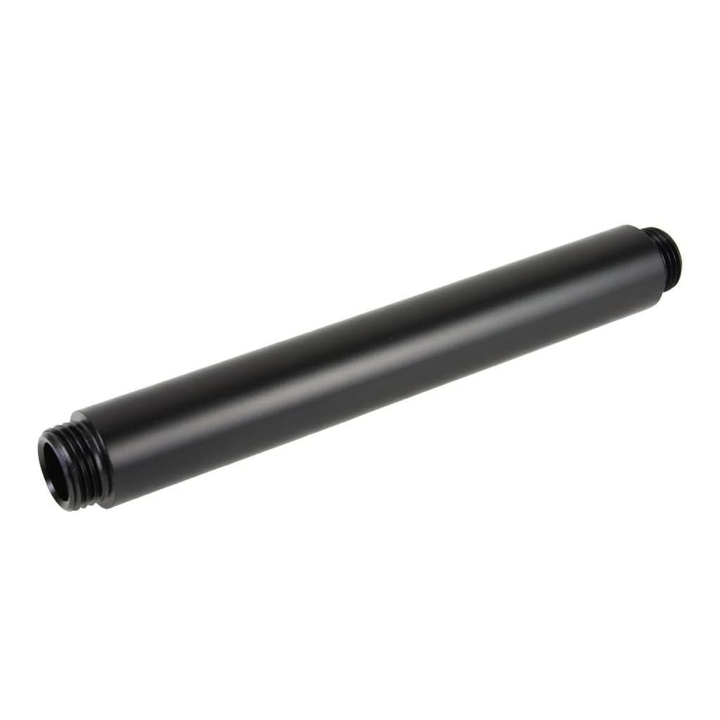 Hidroterapia, tubo da Ø24mm con attacchi M-G1/2" e M-M16x1 da 180mm per 9356XXNM, 9456XXNM, Nero opaco