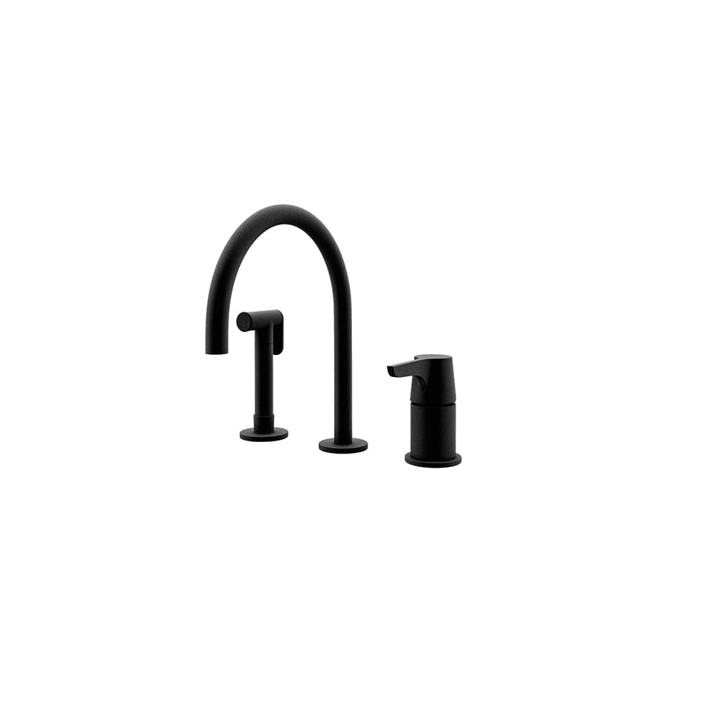 Adagio, fregadero de repisa con duchita y caño de 190mm, Negro mate