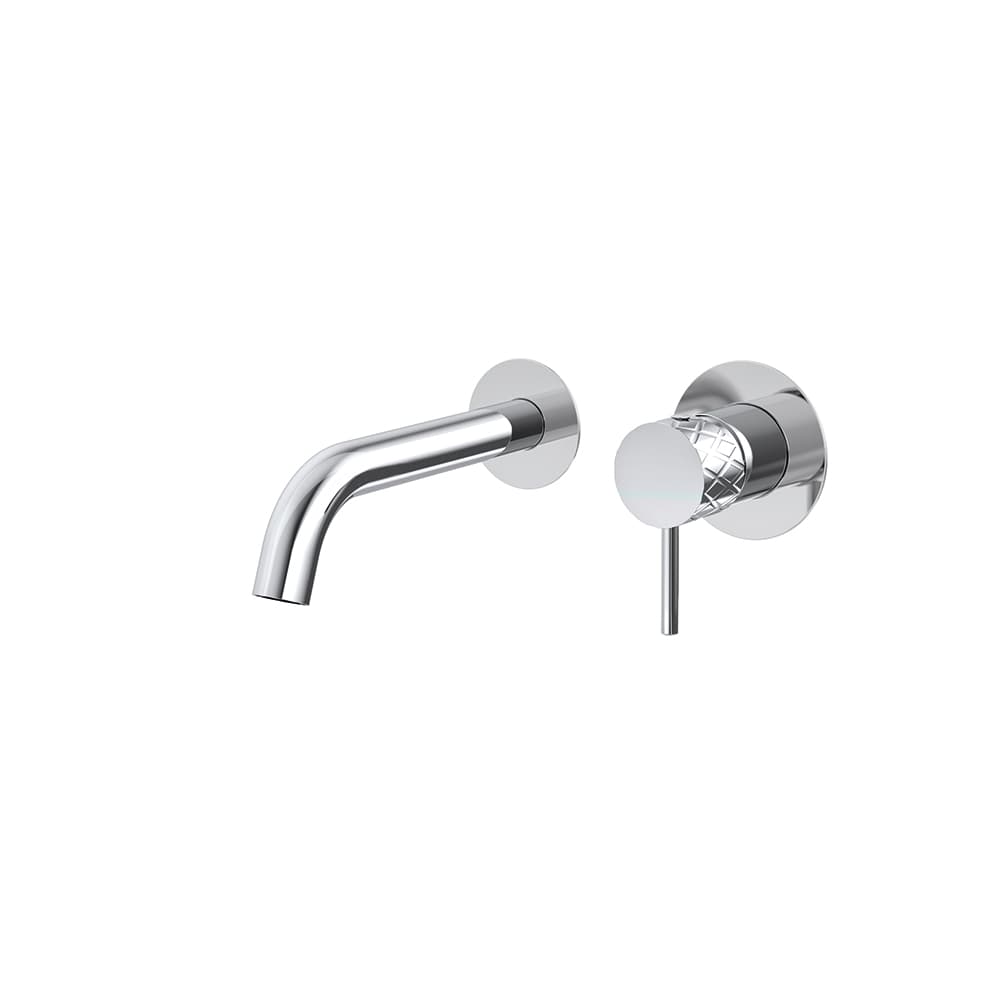 Odisea - joya, monomando de lavabo empotrado mural con caño de 19 cm, Cromo