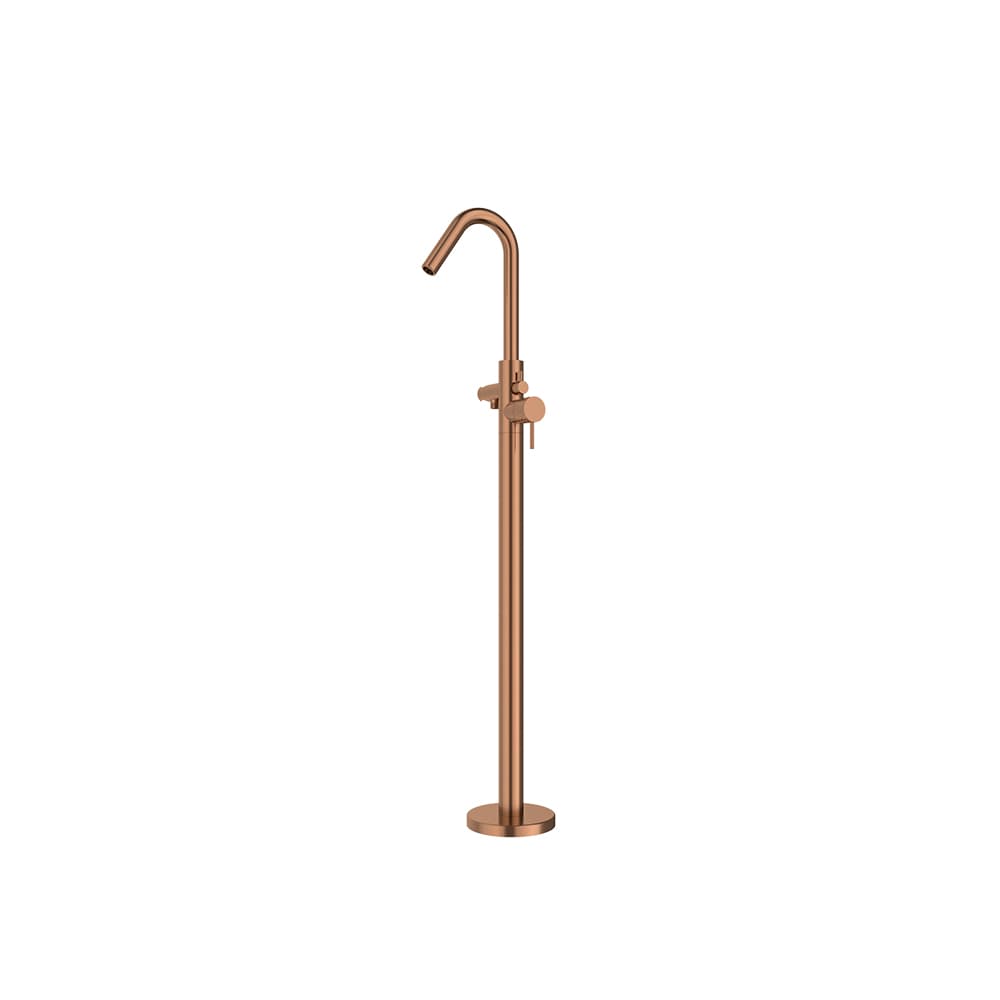 Odisea - joya, floor-standing bath mixer, Brushed copper