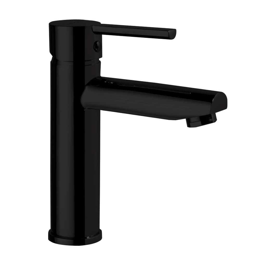 Drako, mitigeur de lavabo, ouverture en eau froide, Noir mat