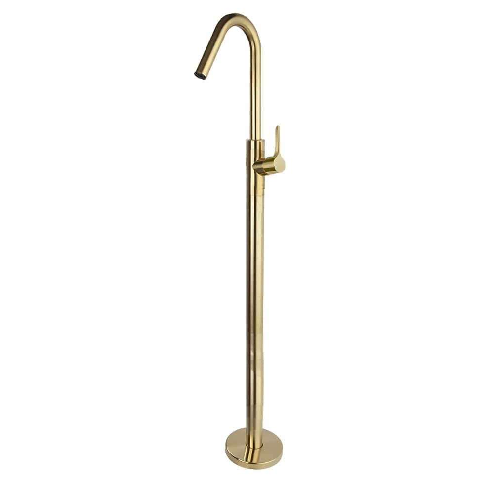 Adagio, monomando de lavabo base-columna, Oro cepillado
