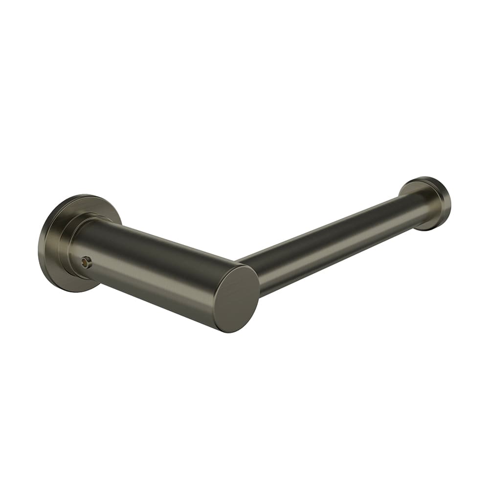Ergos, Portarollos de pared para baño con Sistema de Instalación Dual, grafito, Grafito