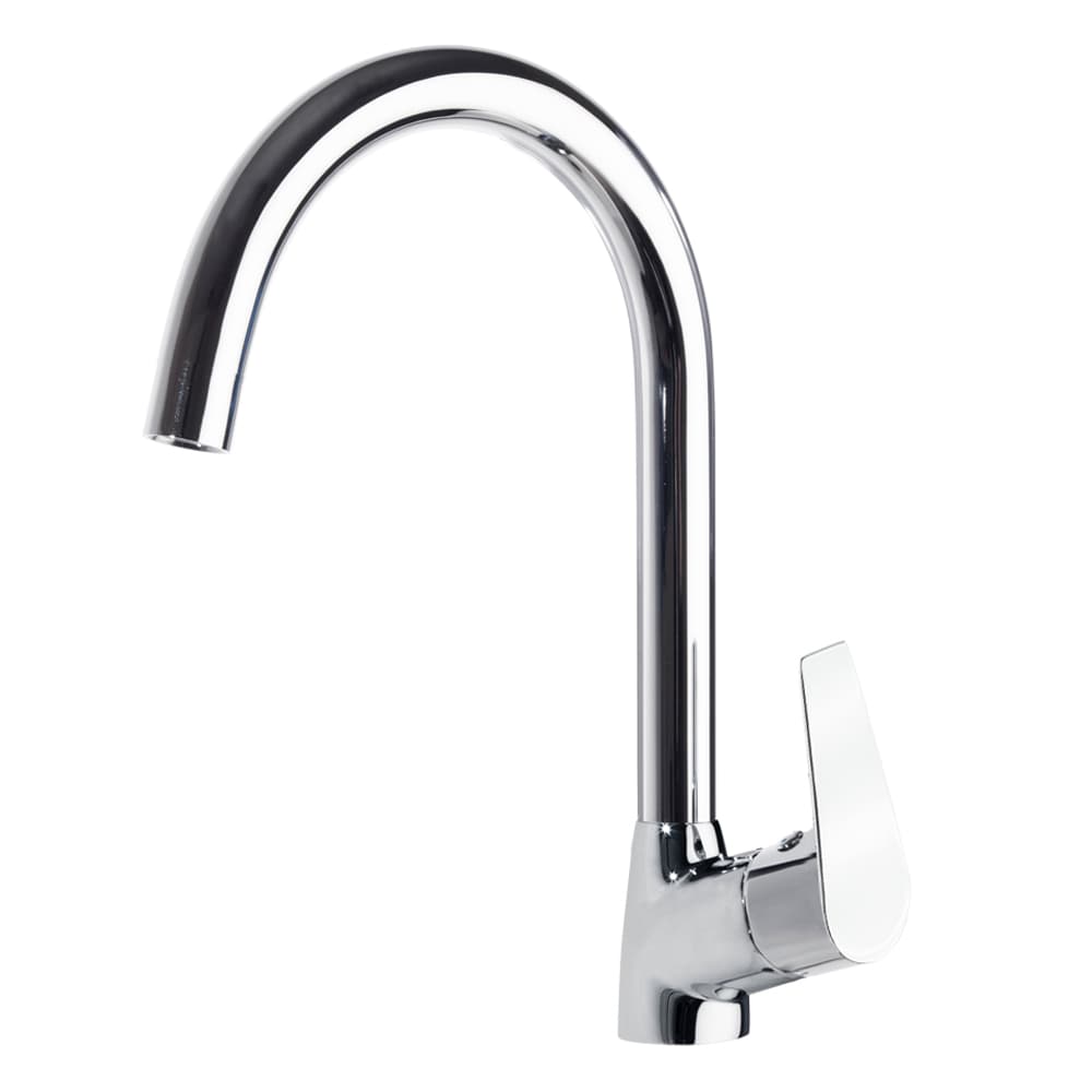 Civic, conexión flex 1/2" fregadero vertical cónico caño cisne civic, Cromo