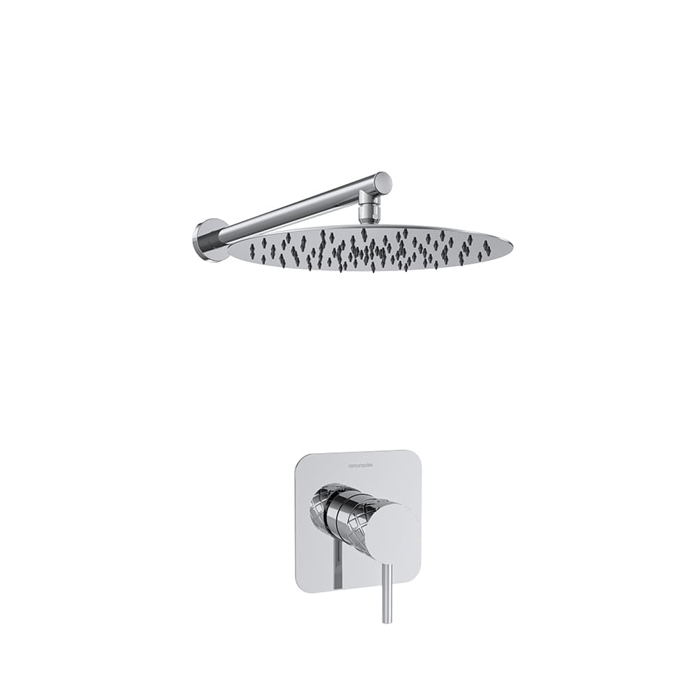 Odisea - joya, concealed 1-way mixer set with Ø300 mm metal shower head, Chrome