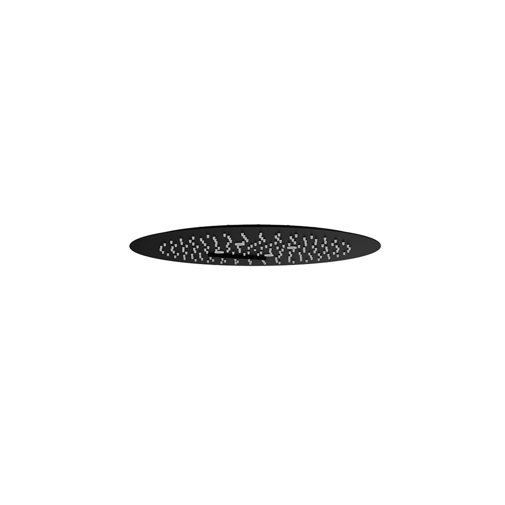 Hidroterapia, ruixador encastat rodó amb cascada de Ø450mm, Negre mat