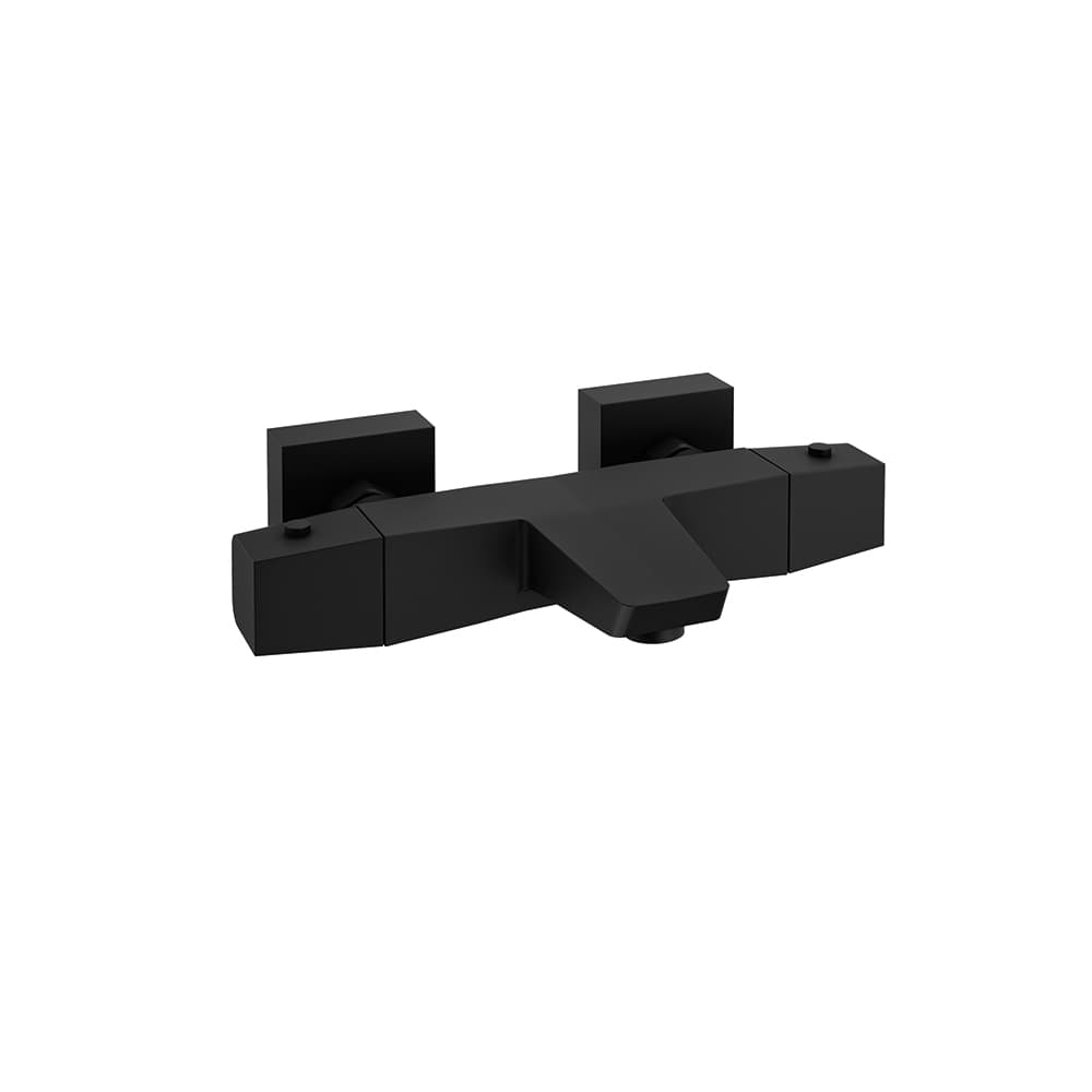 Prisma, thermostatic bath shower mixer, Matt black