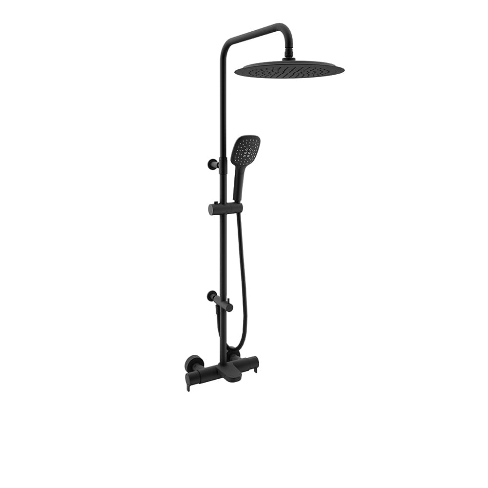 Blautherm, bath shower column, Matt black