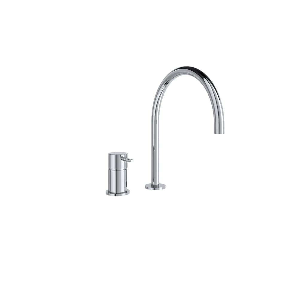 Odisea, Breeam, aixeta monocomandament de taulell per a lavabo amb broc de 144mm, Crom