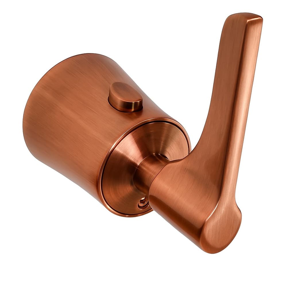 Adagio, plain lever handle, Brushed copper
