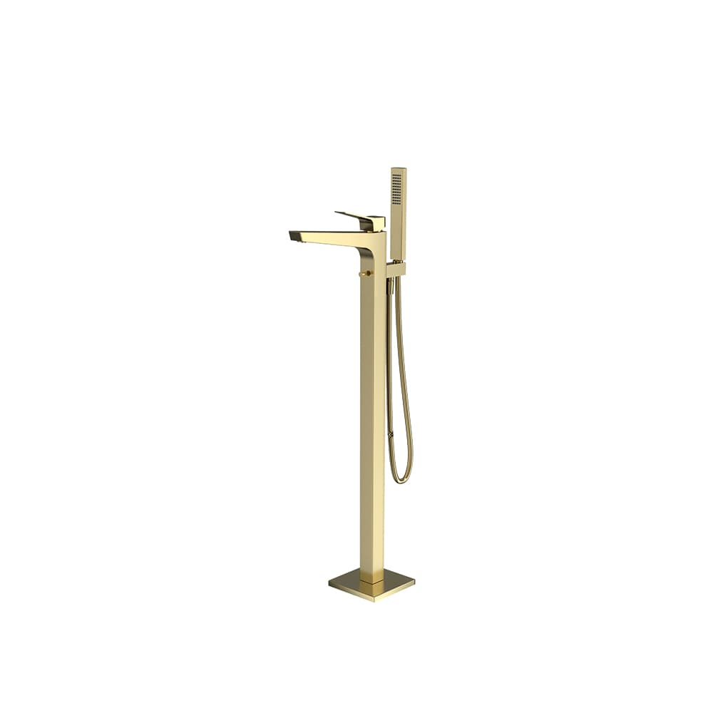 Prisma, columna monomando para bañera, Brushed gold