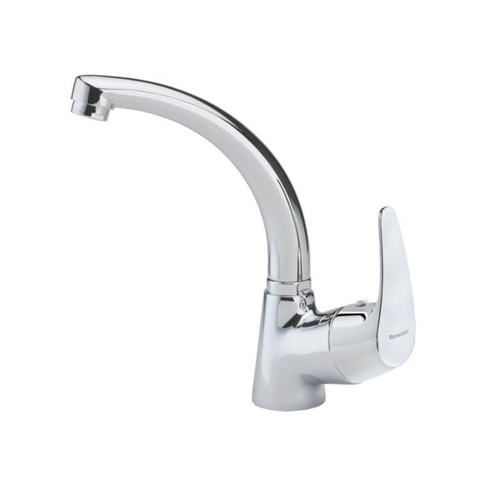 Vulcano, miscelatore monocomando per lavabo con bocca girevole, Cromo